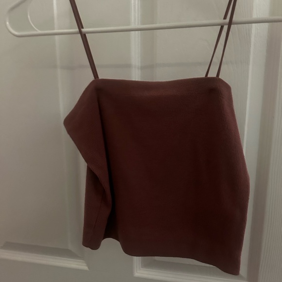 American Eagle Burgundy/Brown crop top size small - Picture 1 of 1